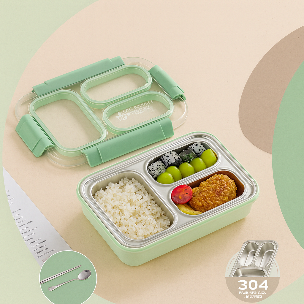 Kiwoo Bright Bite Bento Leak-Proof Lunch Box