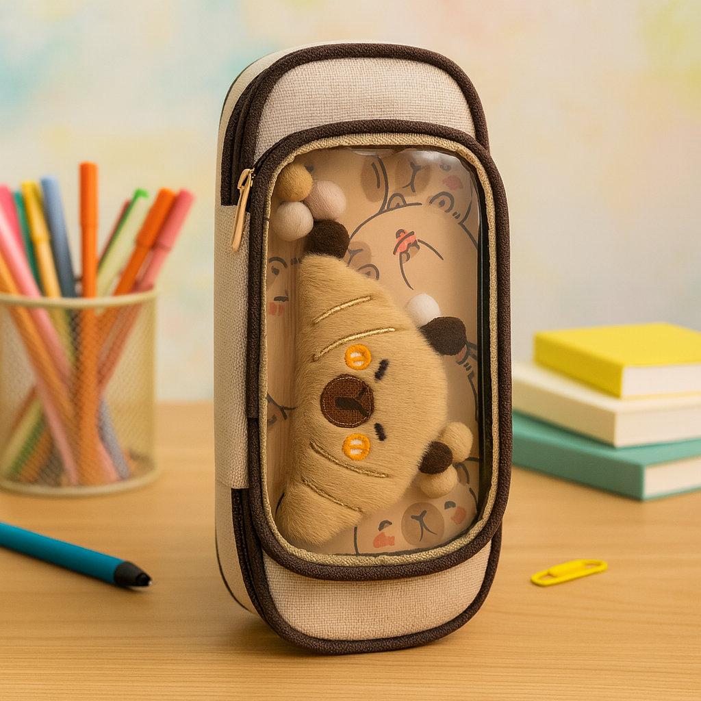 Kiwoo Toasty Pouch Pencil Case 🍞✏️ (Assorted)