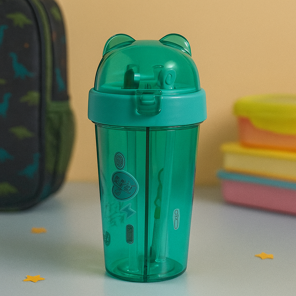Kiwoo Bear Double Compartment Sipper Cup 🧃