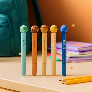 Kiwoo Space Rotating Planets Erasable Pens 🚀🛰️ (Pack of 4)