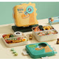 Dino Double Decker Lunch Box with cutlery - KIQOO