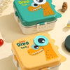 Dino Double Decker Lunch Box with cutlery - KIQOO